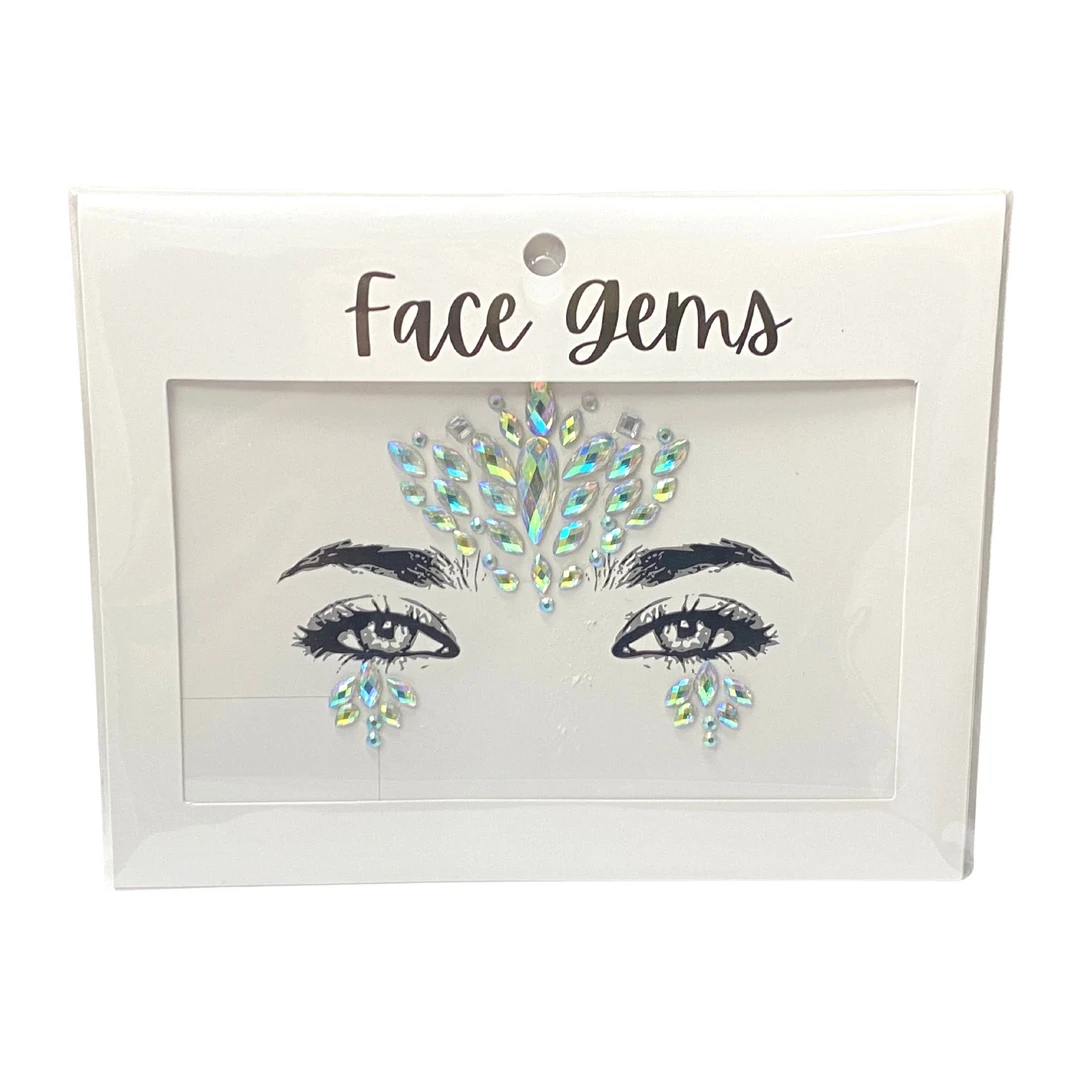 Plush Appeal, LLC Fan Clear Crystal Stick On Face Jewels (Each) Plush Appeal, LLC Fan Clear Crystal Stick On Face Jewels (Each)