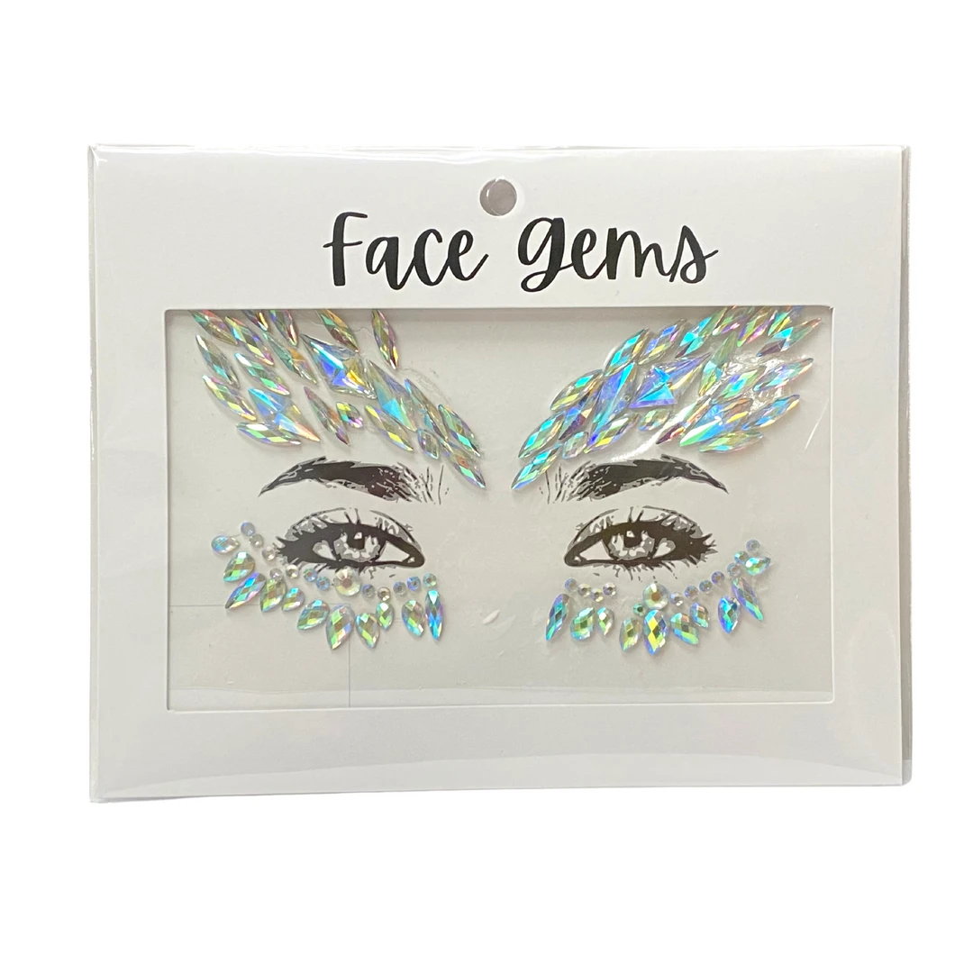 Plush Appeal, LLC Party Supplies Winged Clear Crystal Stick On Face Jewels (Each) 3 Plush Appeal, LLC Party Supplies Winged Clear Crystal Stick On Face Jewels (Each)