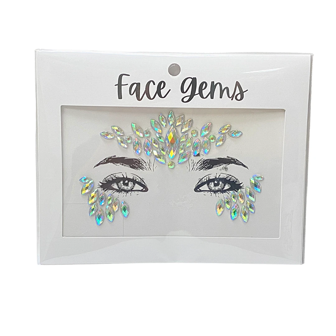 Plush Appeal, LLC Party Supplies Mermaid Clear Crystal Stick On Face Jewels (Each) Plush Appeal, LLC Party Supplies Mermaid Clear Crystal Stick On Face Jewels (Each)