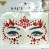 Plush Appeal, LLC Red Stick On Face Gems (Each)