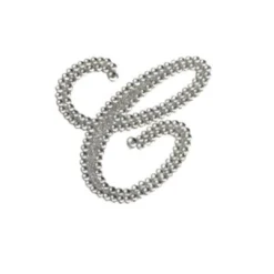 Plush Appeal, LLC Glitter Script Letter "C" Sticker (Each) Party Supplies