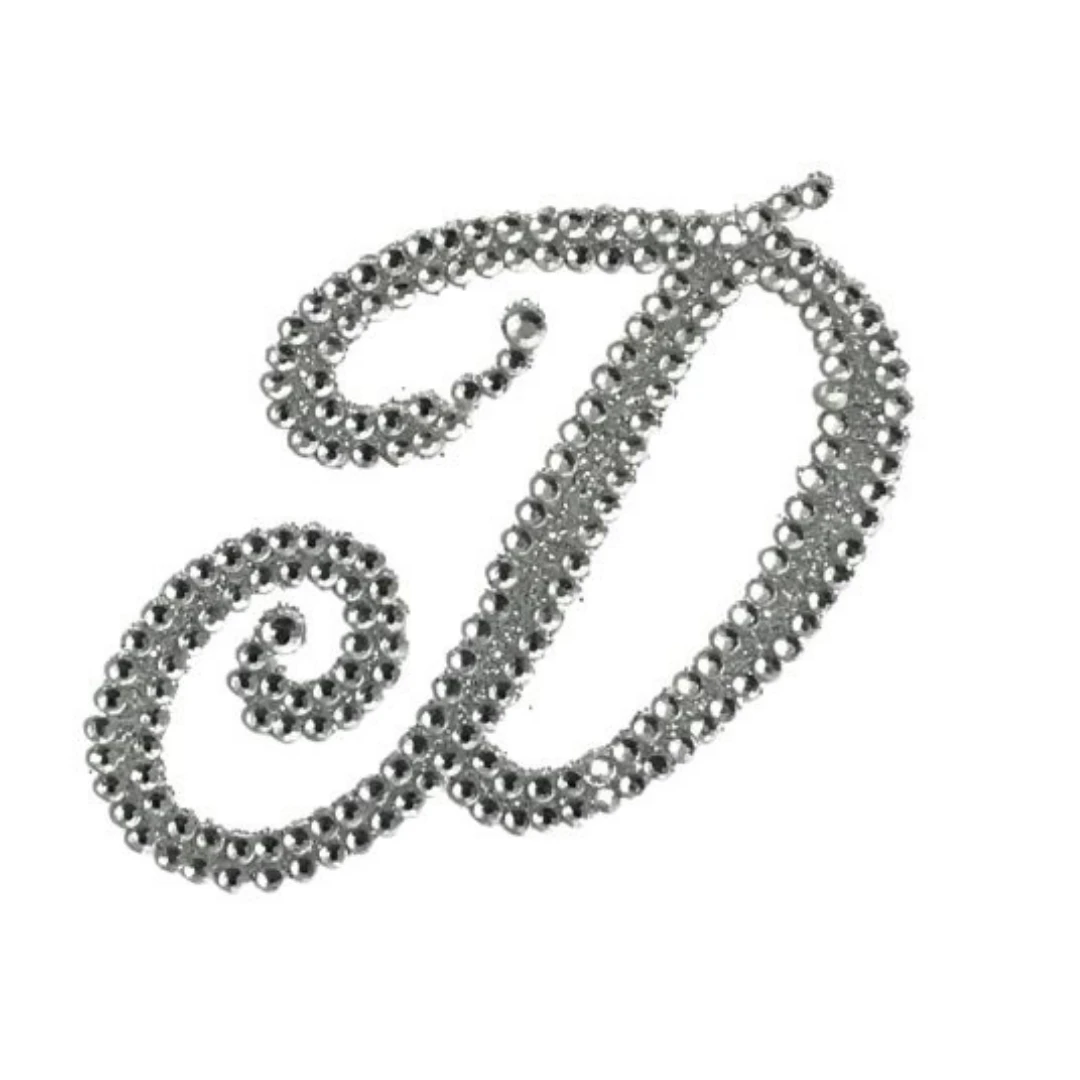 Plush Appeal, LLC Glitter Script Letter "D" Sticker (Each) Party Supplies 3 Plush Appeal, LLC Glitter Script Letter "D" Sticker (Each) Party Supplies
