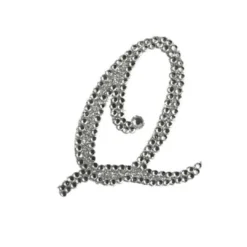 Plush Appeal, LLC Glitter Script Letter "Q" (Each)