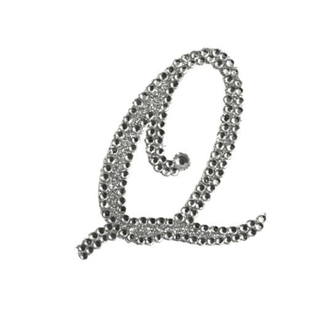 Plush Appeal, LLC Glitter Script Letter "Q" (Each) 3 Plush Appeal, LLC Glitter Script Letter "Q" (Each)