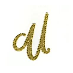 Plush Appeal, LLC Glitter Script Letter "U" - Gold (Each) Party Supplies