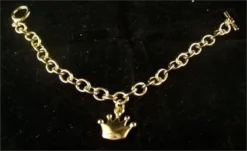 MGSPOT Gifts & Apparel Bracelet Gold Link With Crown Pendant (Each)