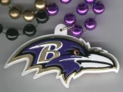 Mardi Gras Spot Beads 36" NFL Licensed Baltimore Ravens Bead (Each)