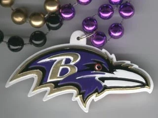 Mardi Gras Spot Beads 36" NFL Licensed Baltimore Ravens Bead (Each) 3 Mardi Gras Spot Beads 36" NFL Licensed Baltimore Ravens Bead (Each)
