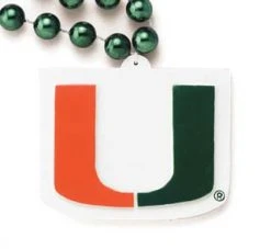 Mardi Gras Spot 36" Collegiate Miami University Licensed Bead (Each)