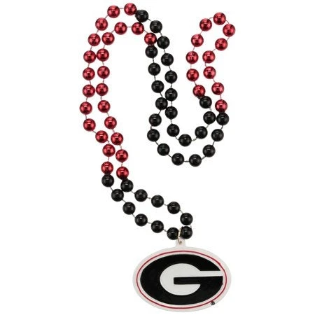 Mardi Gras Spot 36" Collegiate Georgia "G" Licensed Bead (Each) 3 Mardi Gras Spot 36" Collegiate Georgia "G" Licensed Bead (Each)