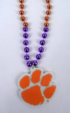 Mardi Gras Spot 36" Collegiate Clemson Licensed Bead (Each) Beads