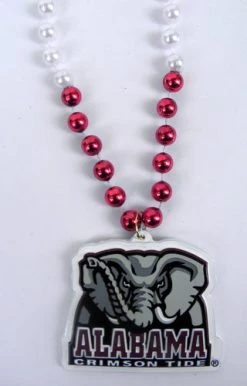 Mardi Gras Spot Beads 36" Collegiate Licensed Alabama Elephant Crimson Tide Bead (Each)