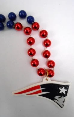 Mardi Gras Spot Beads 36" NFL Licensed New England Patriots Bead (Each)