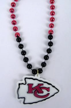 Mardi Gras Spot Beads 36" NFL Licensed Kansas City Chiefs Bead (Each)