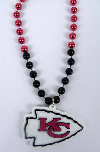 Mardi Gras Spot Beads 36" NFL Licensed Kansas City Chiefs Bead (Each) Mardi Gras Spot Beads 36" NFL Licensed Kansas City Chiefs Bead (Each)
