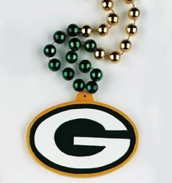 Mardi Gras Spot Beads 36" NFL Licensed Green Bay Packers Bead (Each)