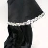 Sale Black Costume Hat With Silver Sequin Trim (Each)