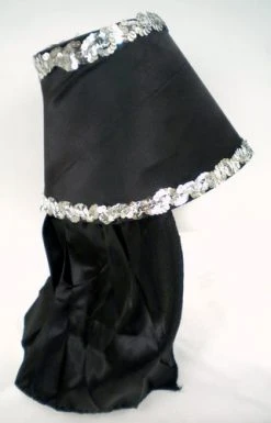 Sale Black Costume Hat With Silver Sequin Trim (Each)