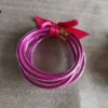 MGSPOT Hot Pink Jelly Bangle Bracelet Set (Pack Of 6) Gifts & Apparel 2 MGSPOT Hot Pink Jelly Bangle Bracelet Set (Pack Of 6) Gifts & Apparel