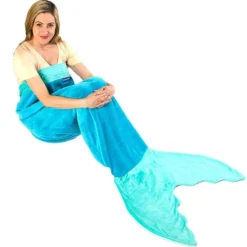 Sale Adult Aqua Mermaid Blanket (Each) Gifts & Apparel