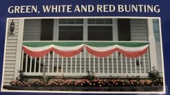 Plush Appeal, LLC Green, White And Red Bunting (Each) Party Supplies