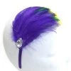 - No Manufacturer - Headbands Mardi Gras Feather With Crystals Headband (Each)