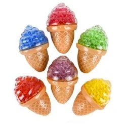 Sale 3.5" Beaded Squish Ice Cream Cone (Each) Toys