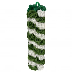 Mardi Gras Spot Green And White Flower Cane (180 Flowers)