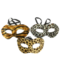 Plush Appeal, LLC Party Supplies Animal Print Mask - 4 Assorted Styles (Dozen)