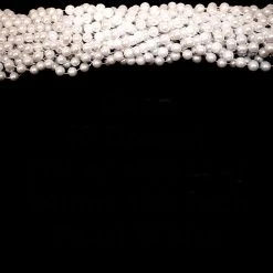 Mardi Gras Spot 100" 14mm Round Pearl White Mardi Gras Beads