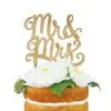 Sale Party Supplies Mr. And Mrs. Cherry Wood Cake Topper (Each)