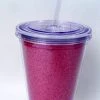 Sale Party Supplies 16oz Hot Pink Glittered Tumbler With Straw (Each) 1 Sale Party Supplies 16oz Hot Pink Glittered Tumbler With Straw (Each)