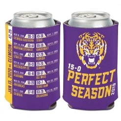 Plush Appeal, LLC LSU Tigers Perfect Season Can Cooler (Each) Coozies