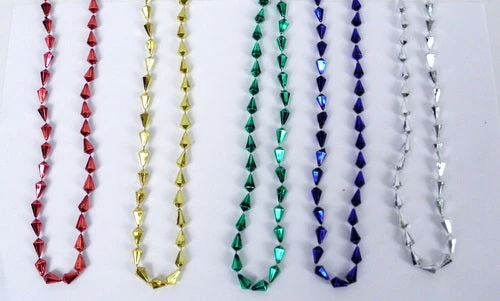 Mardi Gras Spot 33" Diamond Metallic Red, Green, Gold, Royal Blue, And Silver Mardi Gras Beads (Dozen) 3 Mardi Gras Spot 33" Diamond Metallic Red, Green, Gold, Royal Blue, And Silver Mardi Gras Beads (Dozen)
