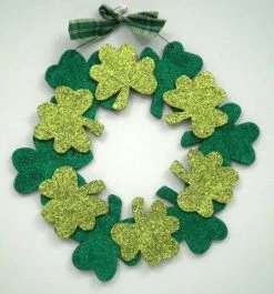 Sale St. Patrick's Day Shamrock Door Hanger 13" (Each) Party Supplies