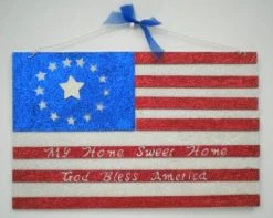 Sale Party Supplies American Flag Door Hanger 19.5" X 12" (Each)