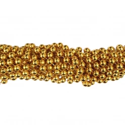 Mardi Gras Spot 48" 10mm Round Metallic Gold Mardi Gras Beads
