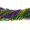 Mardi Gras Spot 48" 12mm Round Metallic Purple, Gold And Green Mardi Gras Beads