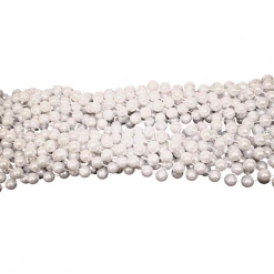 Mardi Gras Spot 72 Inch 16mm Round Pearl White Mardi Gras Beads - Dozen (12 Necklaces)