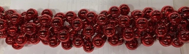 - No Manufacturer - 48 Inch 18mm Round Metallic Red Mardi Gras Beads - Dozen (12 Necklaces) - No Manufacturer - 48 Inch 18mm Round Metallic Red Mardi Gras Beads - Dozen (12 Necklaces)