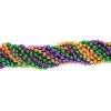 Mardi Gras Spot 48" 8mm Round Metallic Purple, Gold And Green Mardi Gras Beads