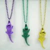 SBDOZEN 33" 7.5mm Necklace With Blow Mold Alligator - Purple, Green And Gold (Dozen) 1 SBDOZEN 33" 7.5mm Necklace With Blow Mold Alligator - Purple, Green And Gold (Dozen)