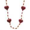 SBDOZEN Red Heart With Pearl Necklace (Dozen) Beads 2 SBDOZEN Red Heart With Pearl Necklace (Dozen) Beads