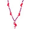 SBDOZEN 42" Flamingo Necklace Hot Pink Bead With Pearl Insets (Dozen) Beads