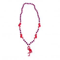 SBDOZEN 42" Flamingo Necklace Hot Pink Bead With Pearl Insets (Dozen) Beads