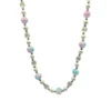 SBDOZEN 40" Acrylic Pink And Turquoise Marble Bead Necklace (Dozen) Beads