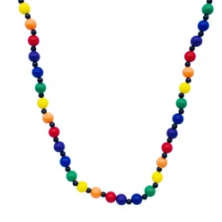 SBDOZEN 38" Acrylic Rainbow 12mm Bead Necklace (Dozen)