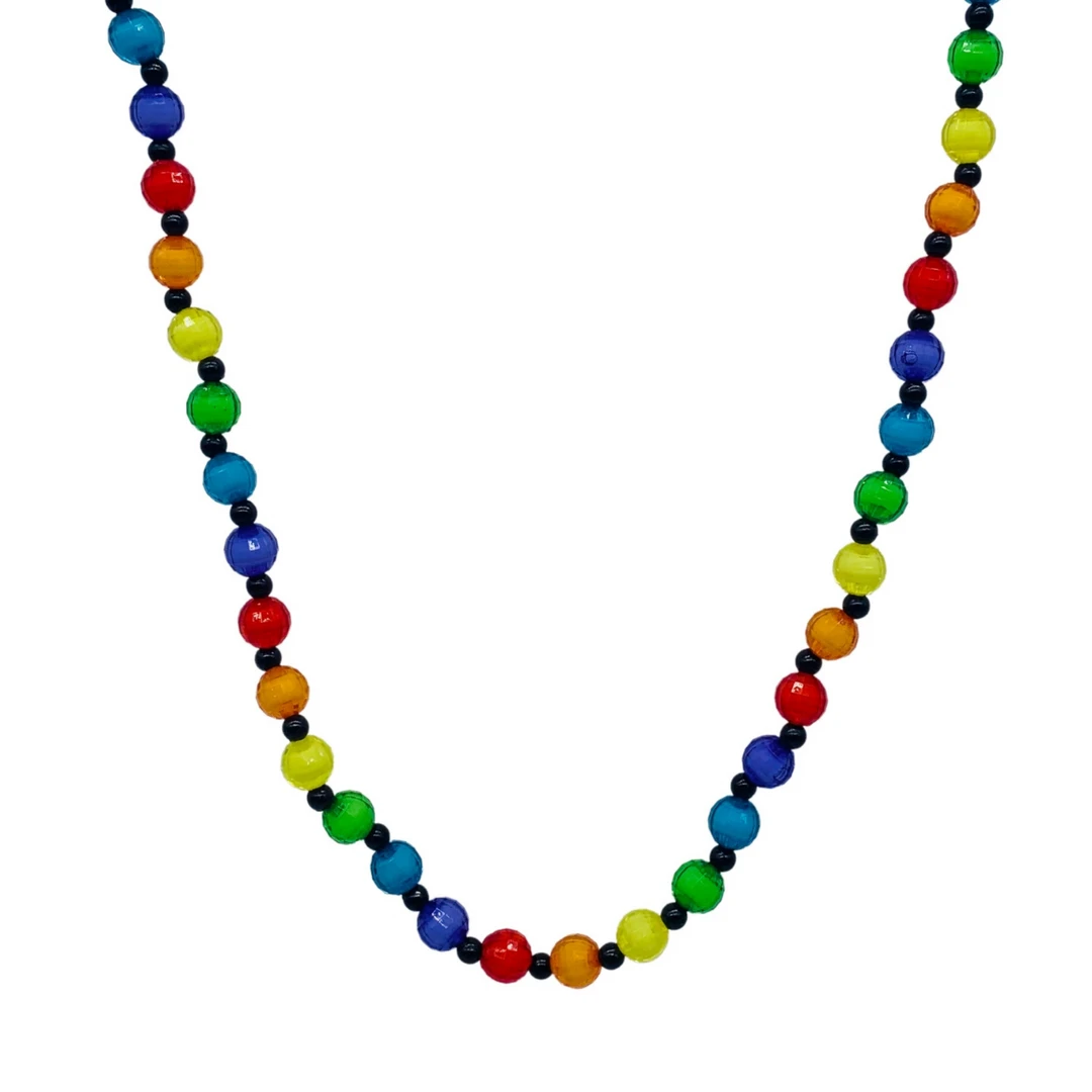 SBDOZEN Beads 38" 12mm Clear Rainbow Bead Necklace (Dozen) SBDOZEN Beads 38" 12mm Clear Rainbow Bead Necklace (Dozen)