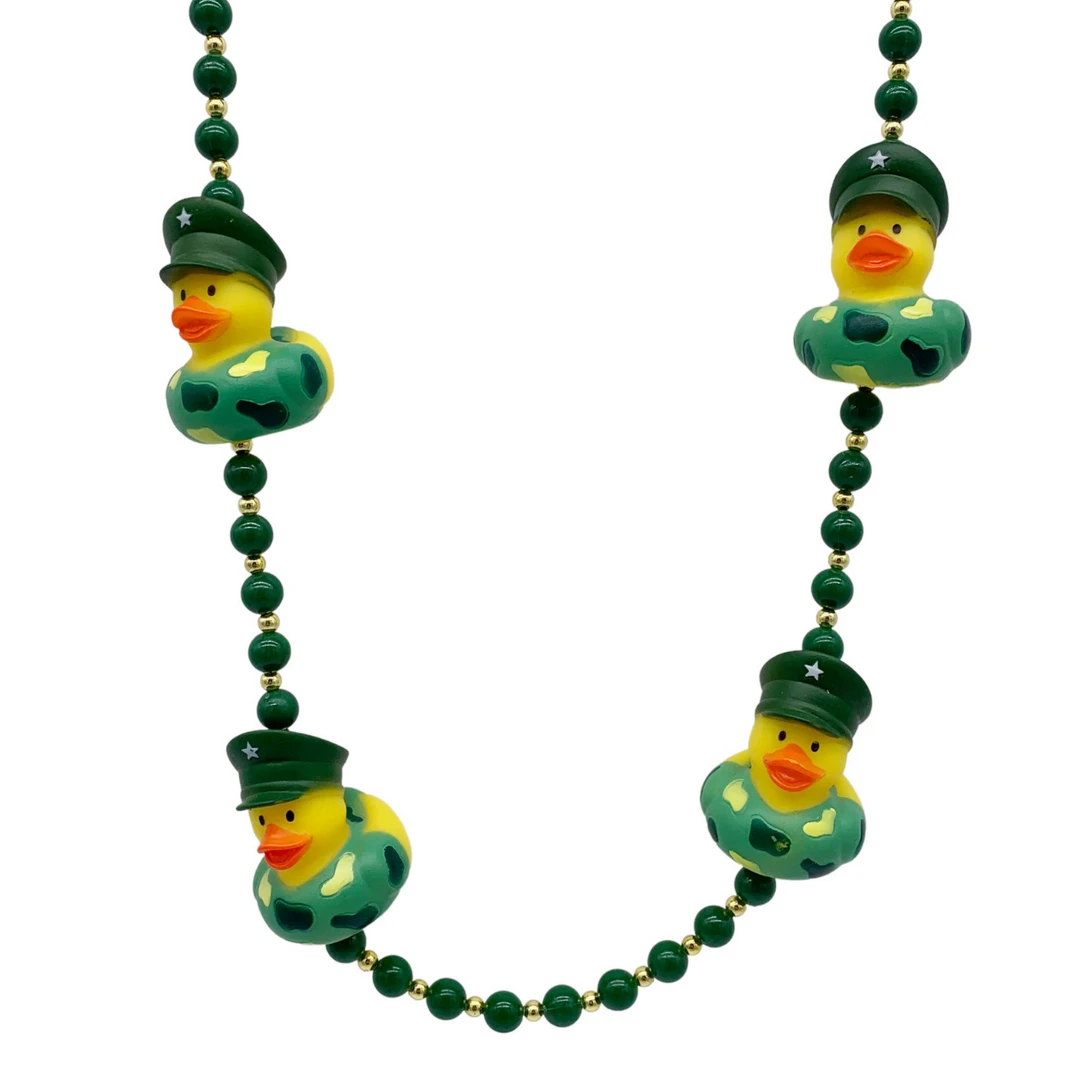 SBDOZEN 42" Military Rubber Duck Mardi Gras Beads (Dozen) 3 SBDOZEN 42" Military Rubber Duck Mardi Gras Beads (Dozen)