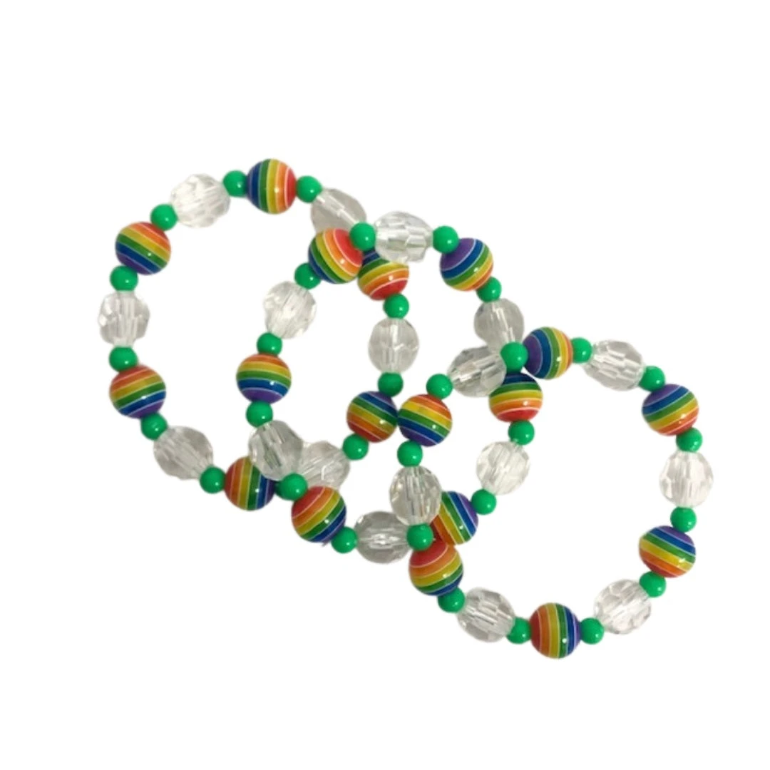 SBDOZEN 7" 12MM Rainbow & Facet Beads Bracelet (Dozen) 3 SBDOZEN 7" 12MM Rainbow & Facet Beads Bracelet (Dozen)